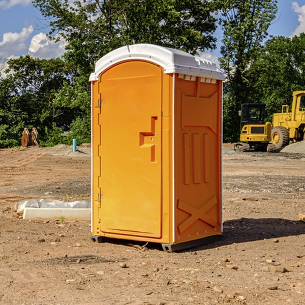 how often are the porta potties cleaned and serviced during a rental period in Williamson